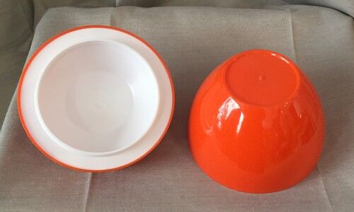 Seau à glaçons vintage pomme orange 70'