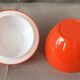 Seau à glaçons vintage pomme orange 70'