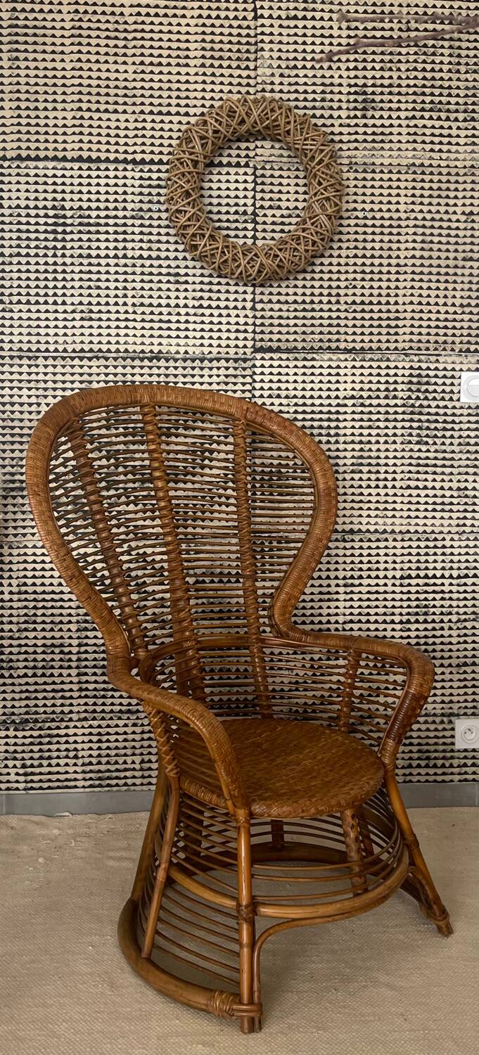 Rattan armchair 1960