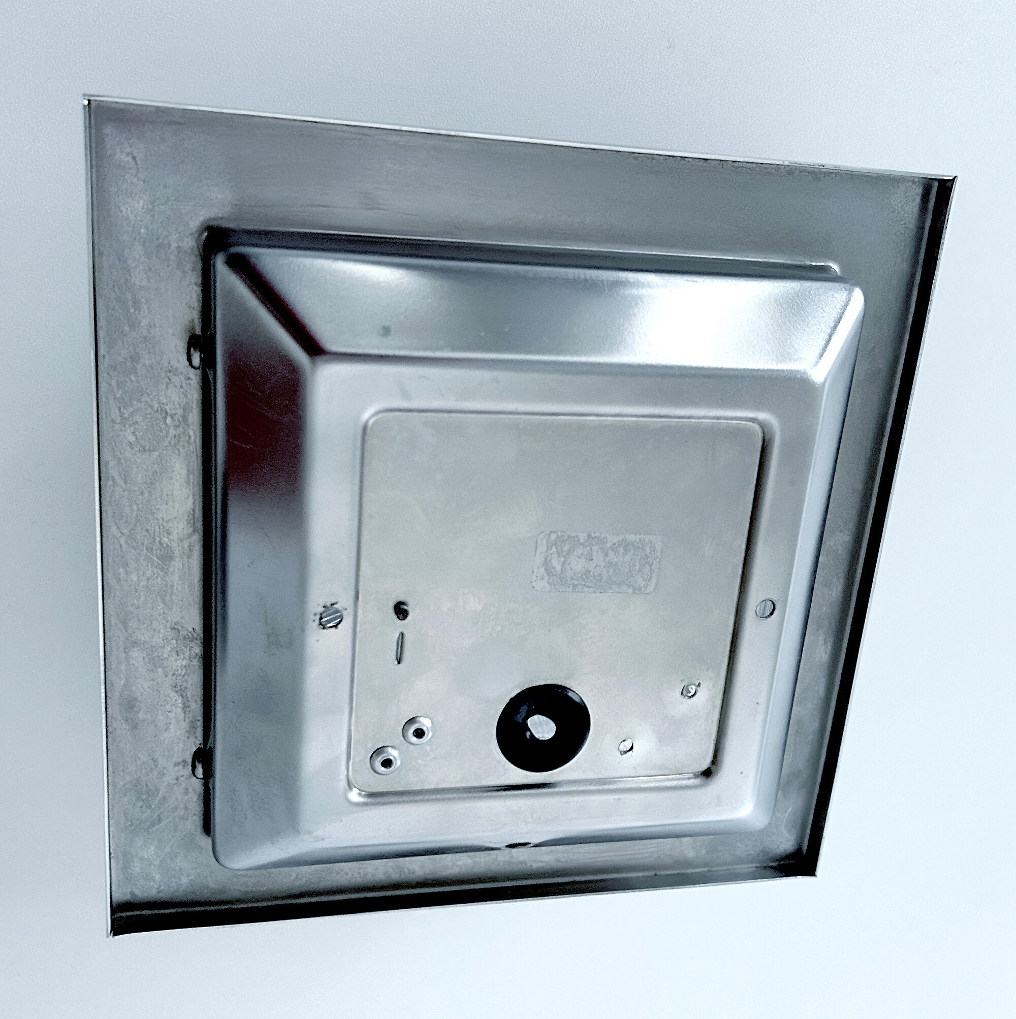 Sculptural Wall Lamp Vintage 60s, Glass and Chrome