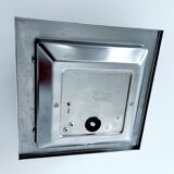 Sculptural Wall Lamp Vintage 60s, Glass and Chrome