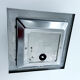 Sculptural Wall Lamp Vintage 60s, Glass and Chrome