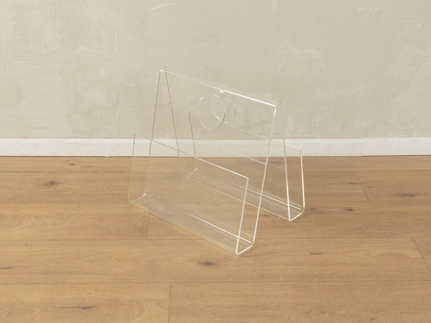 1960s magazine rack, acrylic