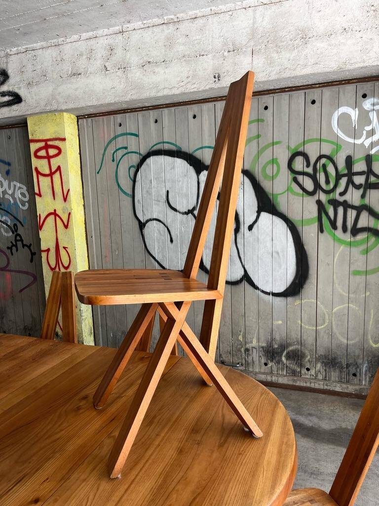 Chaises S45 Pierre Chapo vintage orme massif 1970