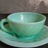 Six opaline cups