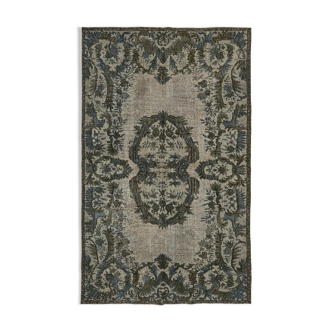 Tapis turc surteint surteint des années 1970 190 cm x 302 cm tapis gris