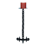 Brutalist metal candlestick, minimalist iron candlestick.
