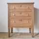 Petite commode 3 tiroirs bois brut- finition bois brut - 81 cm