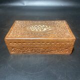 Carved wooden box