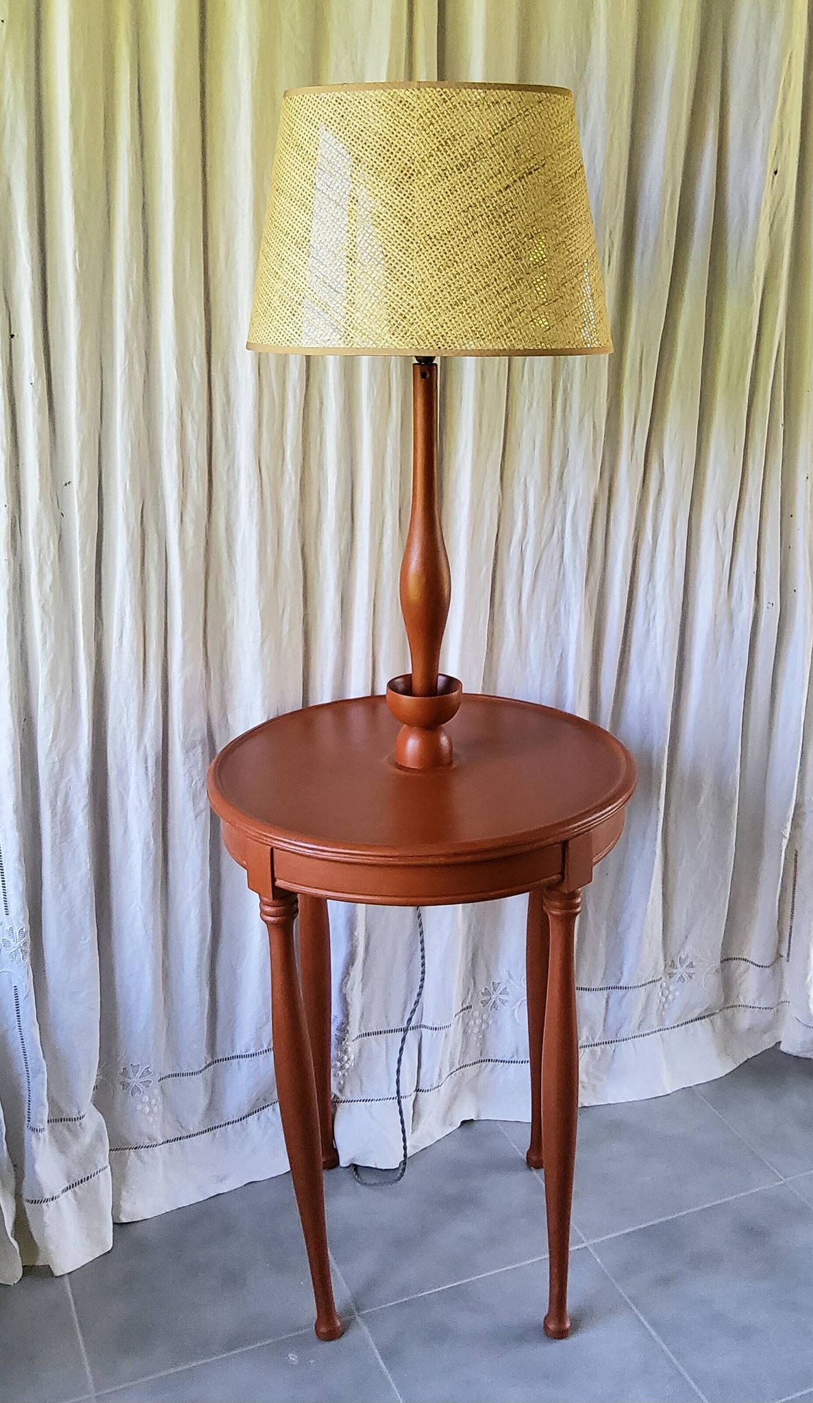 Patinated table lamp