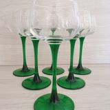 Set of 6 chiseled Alsace glasses