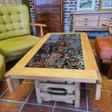 vintage modular table in oak GILLERME and CHAMBRON