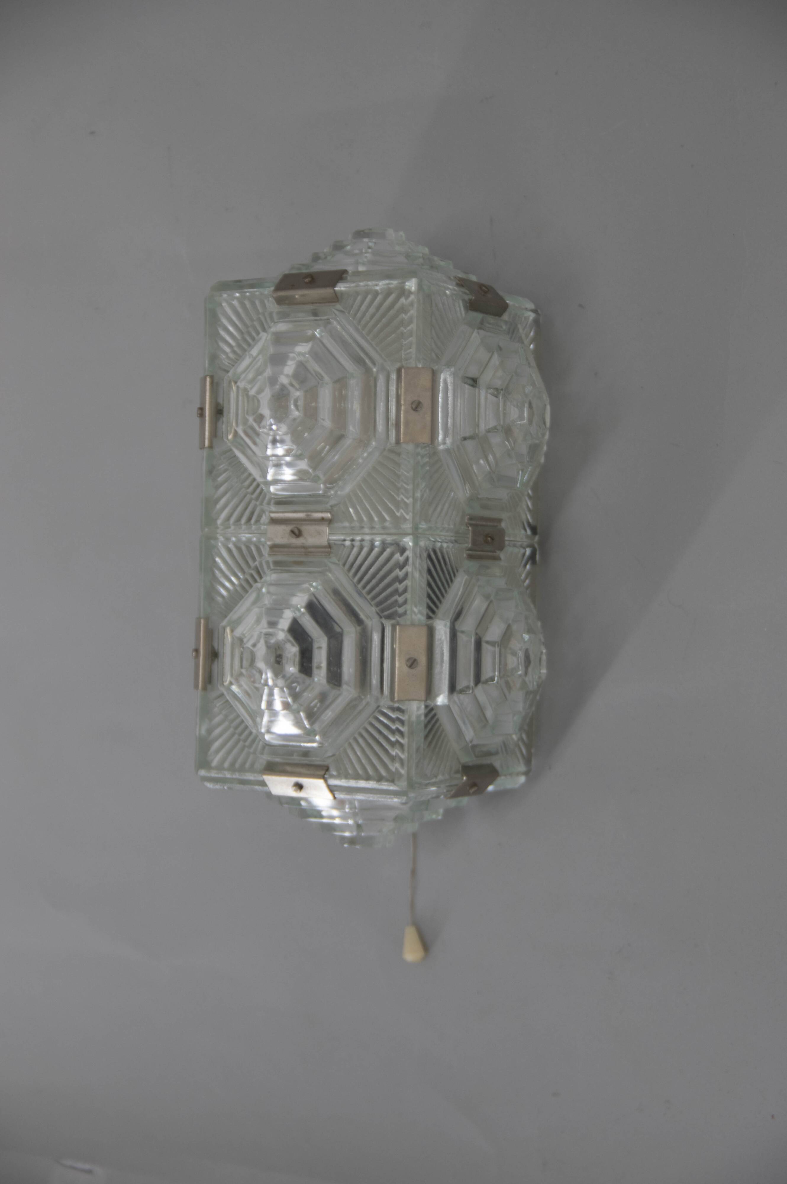 Brutalist Wall Light by Bejvl for Kamenicky Senov, 1970s