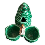 Mustard, salt and pepper shaker - 70s - Cicada ceramics