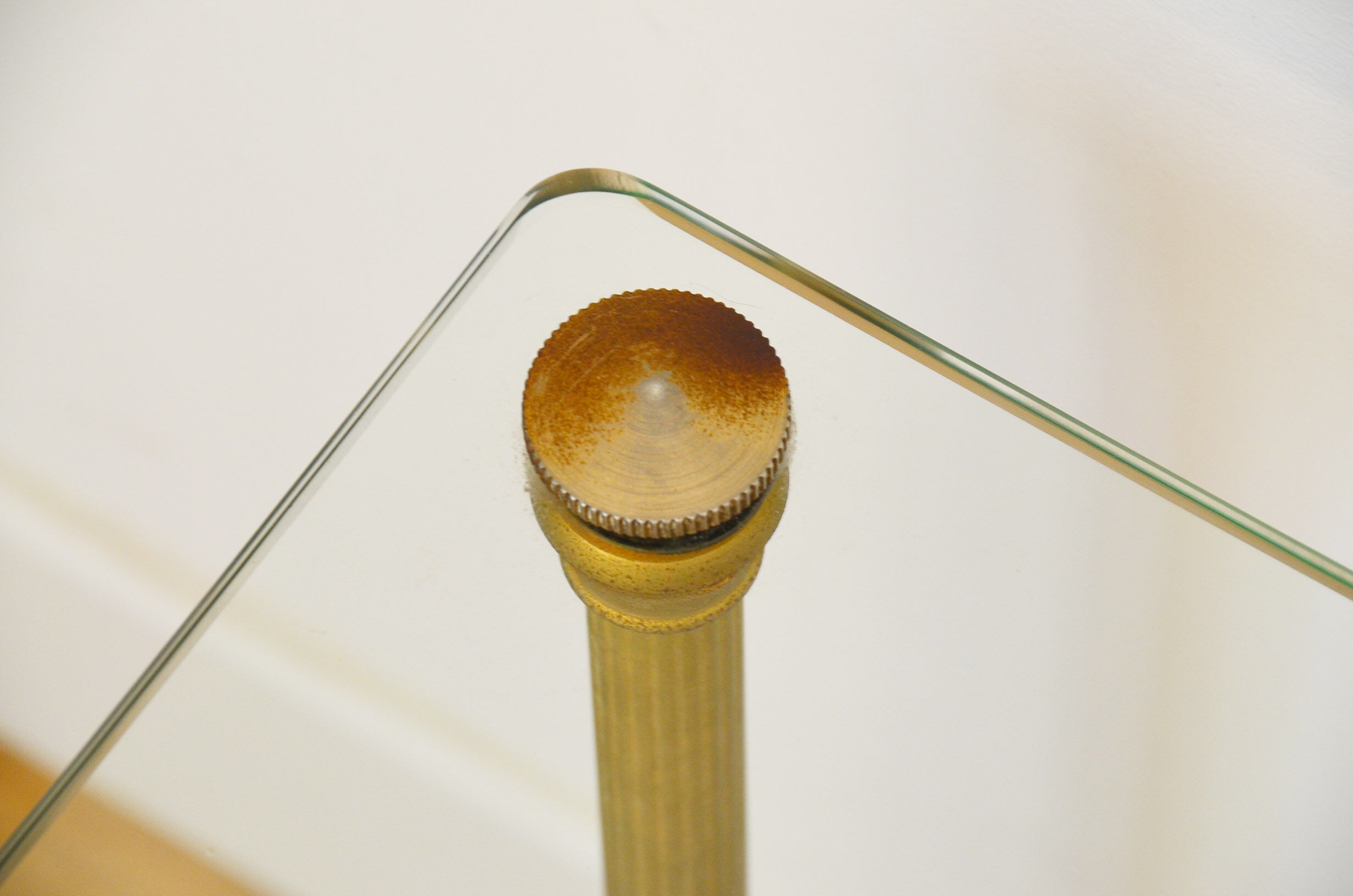 Gold metal coffee table 60s