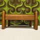 Brutalist oak footstool coffee table - 1970s