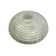 Large round wall lamp ceiling light in transparent vintage glass from the 1970s.