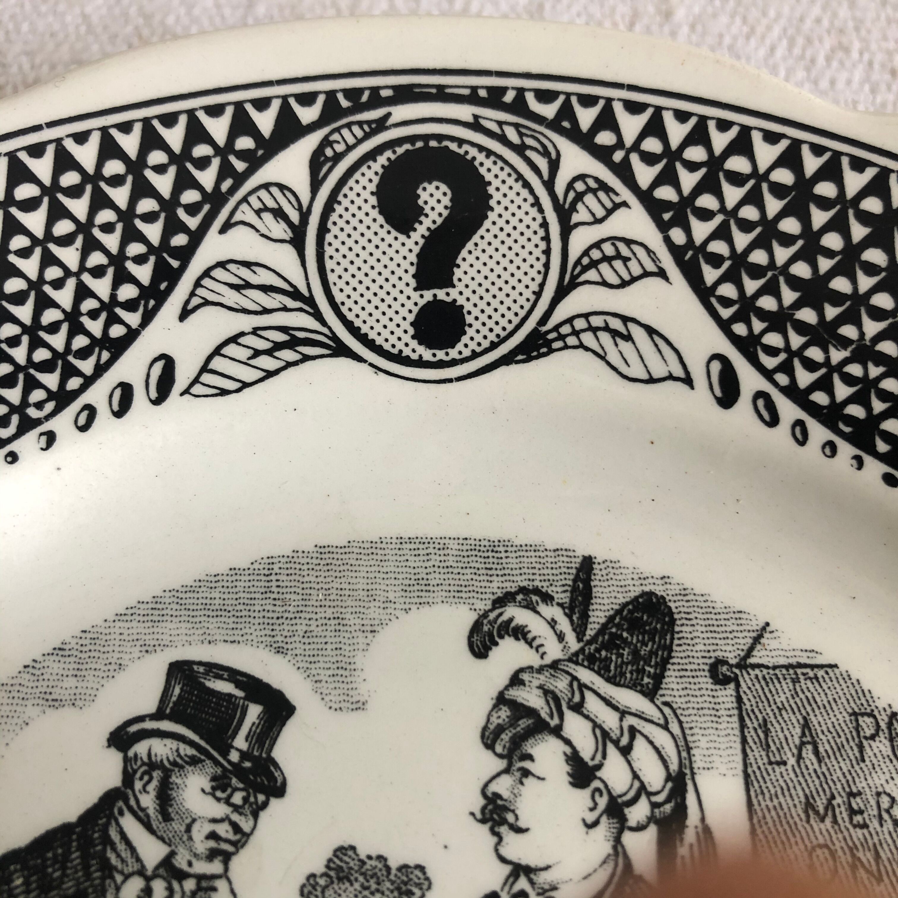 6 "guessing" talking plates - Sarreguemines