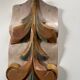 Panneau ancien en bois sculpté au décor de feuillage