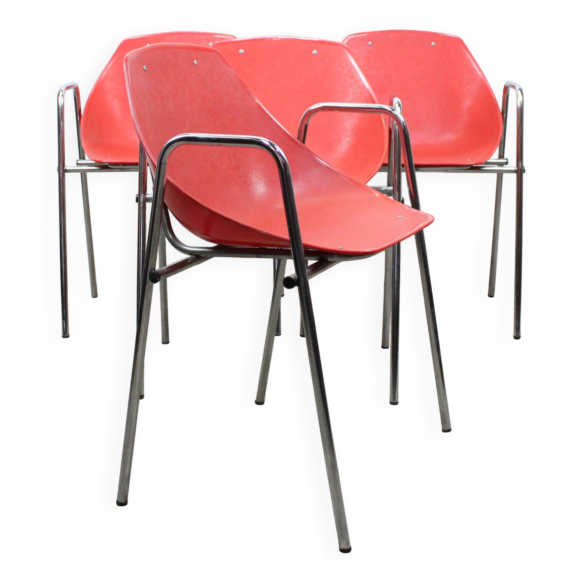 Set of 4 "Shell" model bridges by Pierre Guariche for Meurop 1967