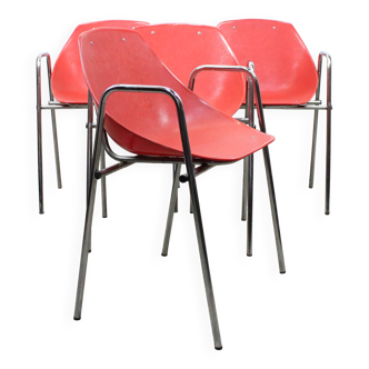 Set of 4 "Shell" model bridges by Pierre Guariche for Meurop 1967