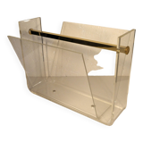Plexiglass and metal dore magazine holders
