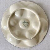Hand-painted HB Quimper oyster plate