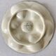 Hand-painted HB Quimper oyster plate