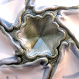 Oyster plate signed Terre de Fer Longchamp.