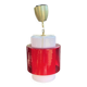 Lustre en verre rouge et blanc