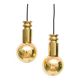 Pair of golden lamps, Denmark, 1950s