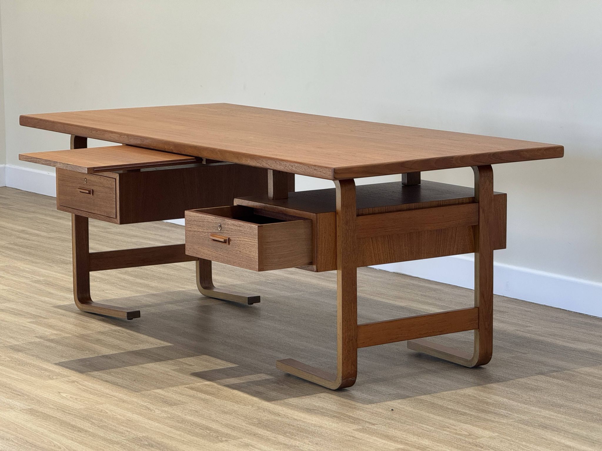 Jørgen Clausen for Brande Møbelfabrik – Large Danish Executive Desk, 1950s