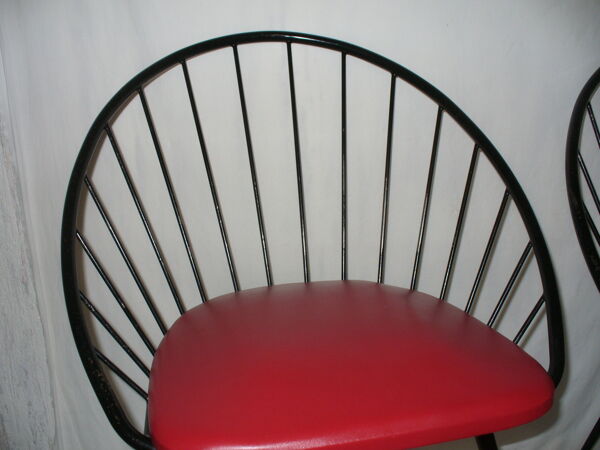 Paire de chaises style tonneau des années 50