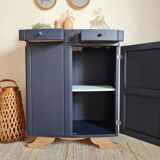 Art Deco buffet feet moustache renovated Blue