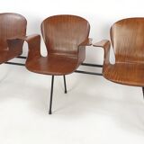 Mid Century Italian 3-seat Bench by Carlo Ratti, 50's