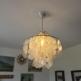 Luster with mother-of-pearl grapevines