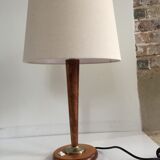 Chic wooden office lampe 1960