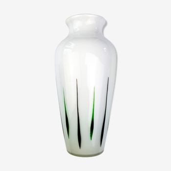 Colorful patterns glass vase style 1950