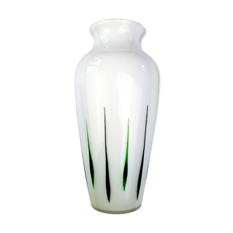 Colorful patterns glass vase style 1950