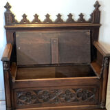 Neo-Gothic chest bench