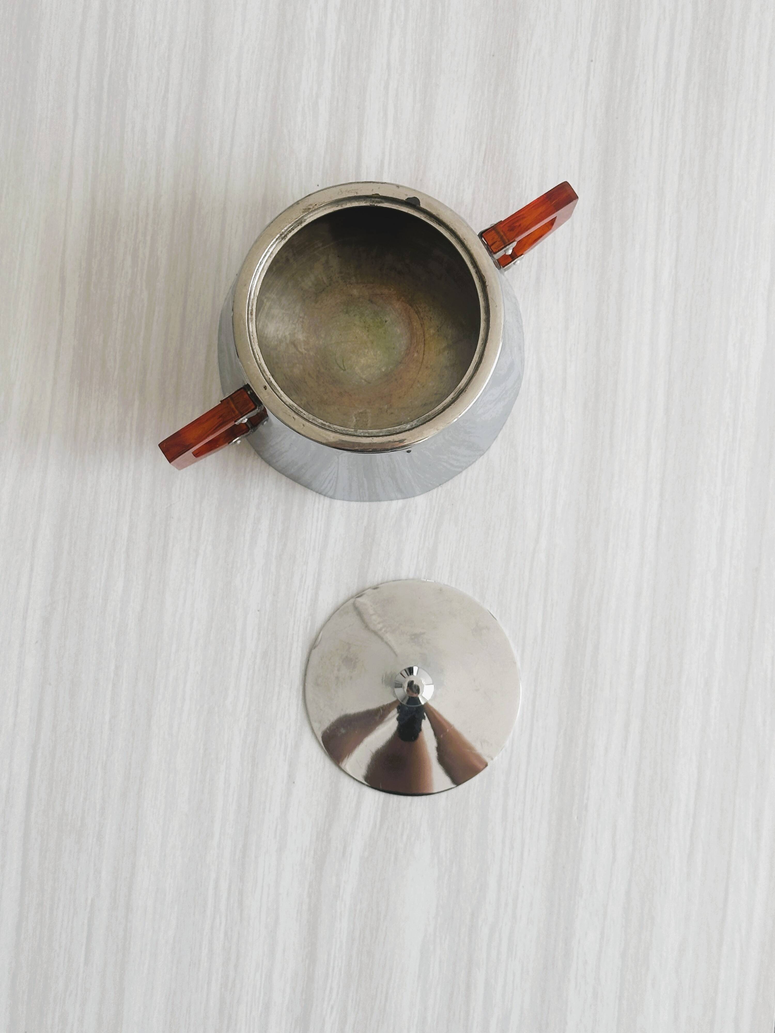 Metal sugar bowl