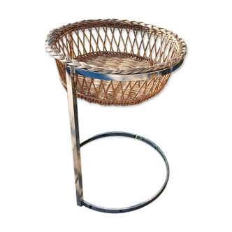 Rattan basket on foot