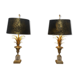 Pair of Palm lamps - Baker's pineapple, Belgium, 1970