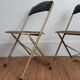 Lot de 2 chaises pliantes skai et métal