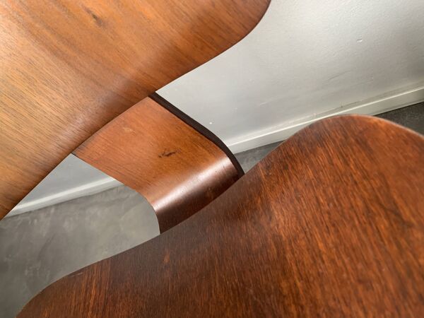 Chaise DCW Charles & Ray Eames pour Evans Plywood 1945, étiquette originale