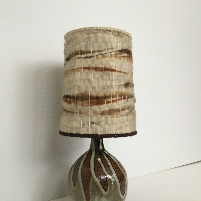 Vintage wool and ceramic lamp