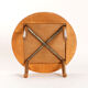 Table basse vintage en acier et bois, années 1950