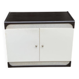 White and brown wooden chest of drawers from the 80s