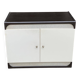 White and brown wooden chest of drawers from the 80s