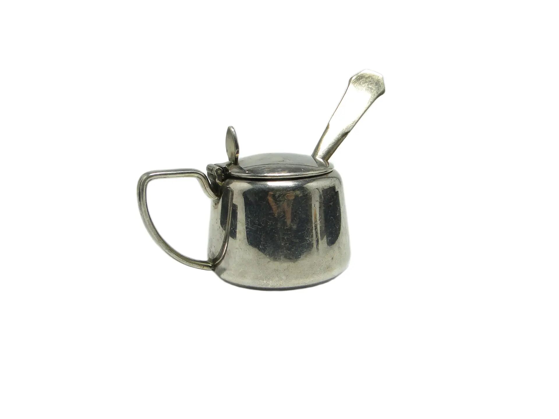 Art Deco salt shaker, silver-plated brass, Sweden, 1930s.